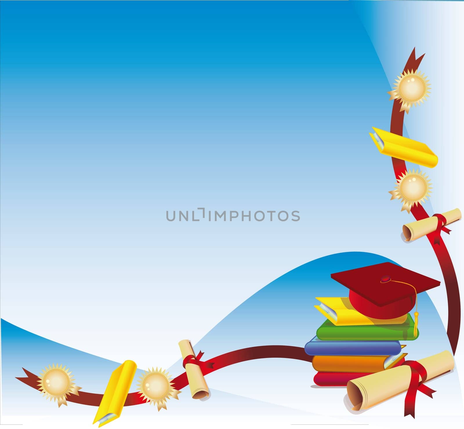 books and scroll background image