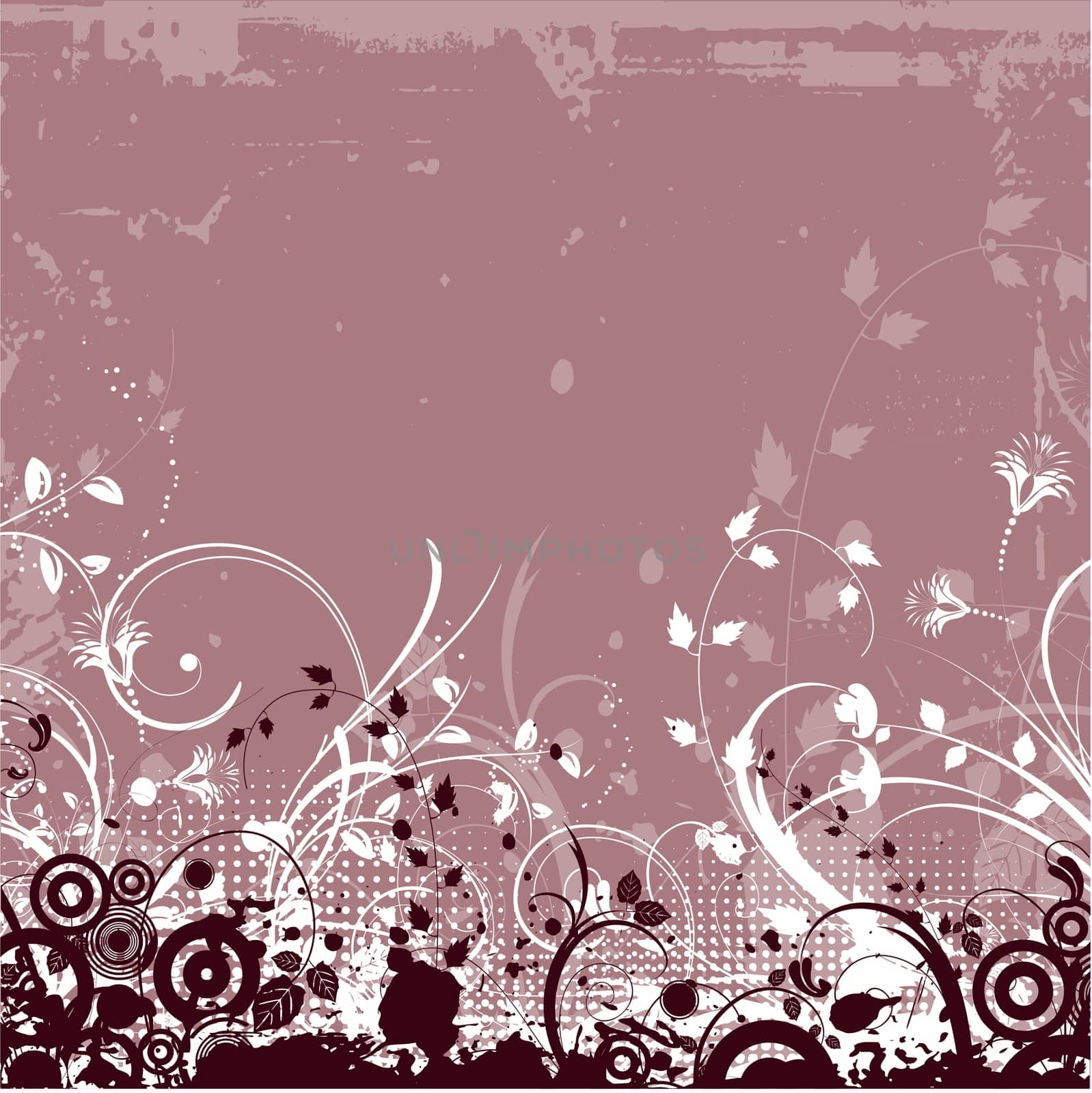 Abstract floral grunge background