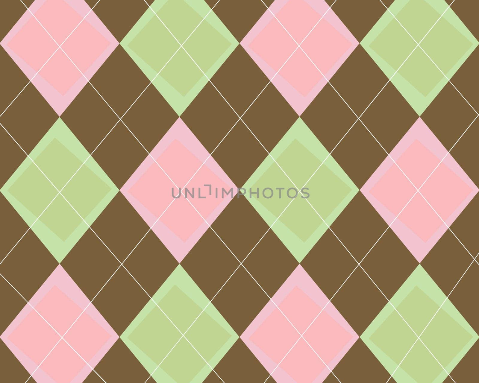 Funky green, pink and brown argyle background