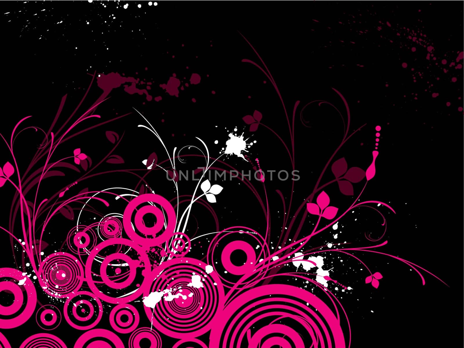 Abstract floral grunge background