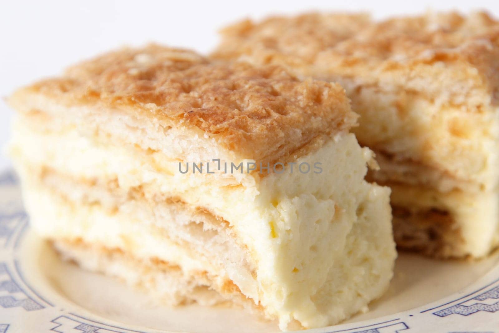 French dessert Custard Slice (millefeuille)