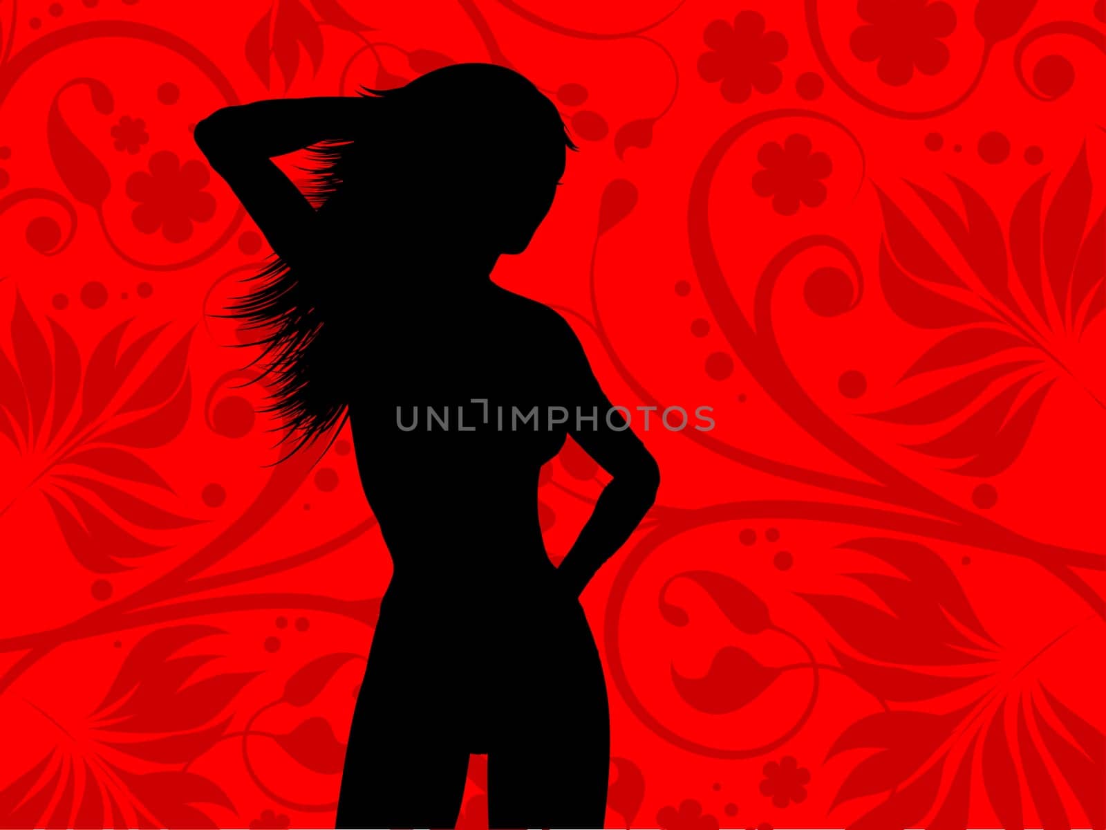 Silhouette of a sexy female