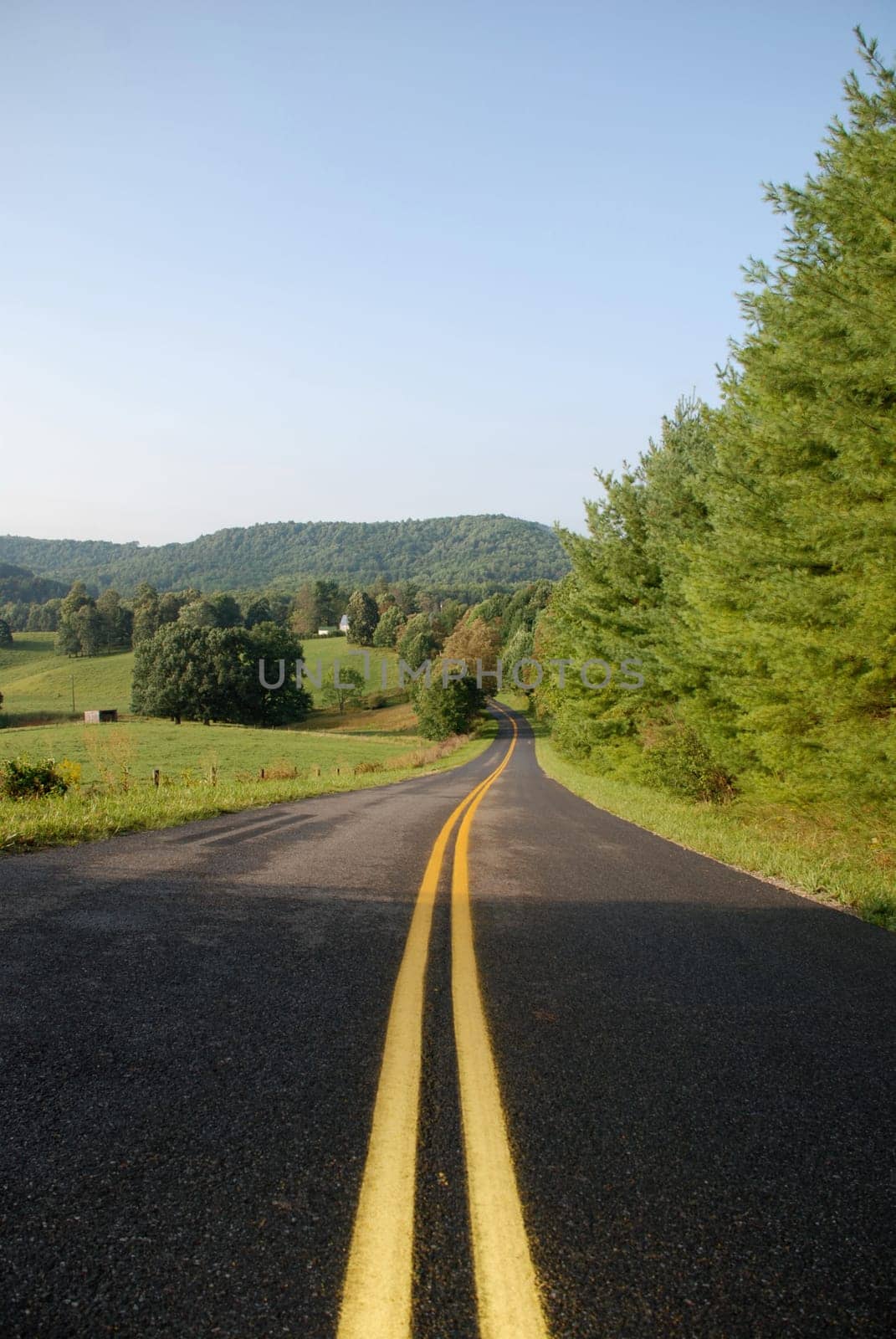 two lane country road