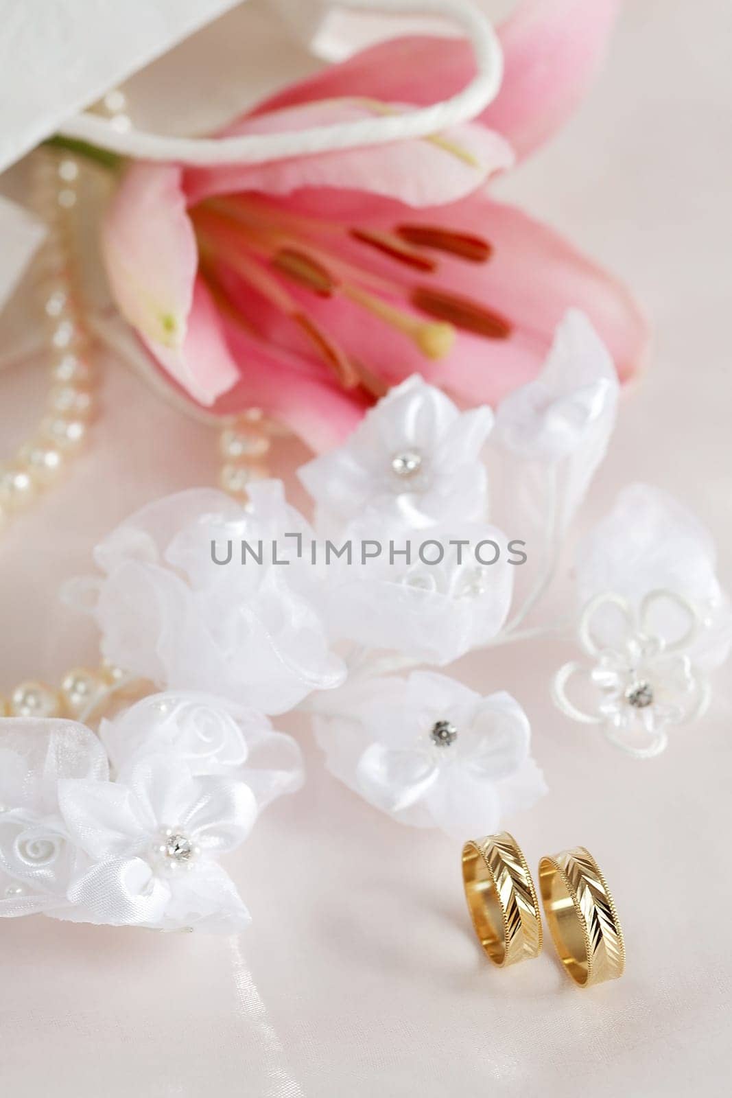Still life for wedding with wedding rings