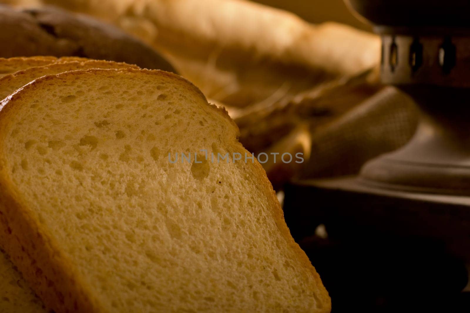 baked bread in the pile
