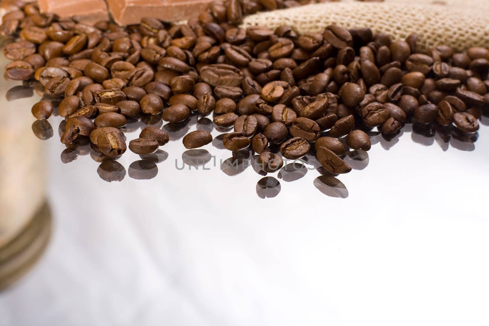 coffee beans and chocolate
