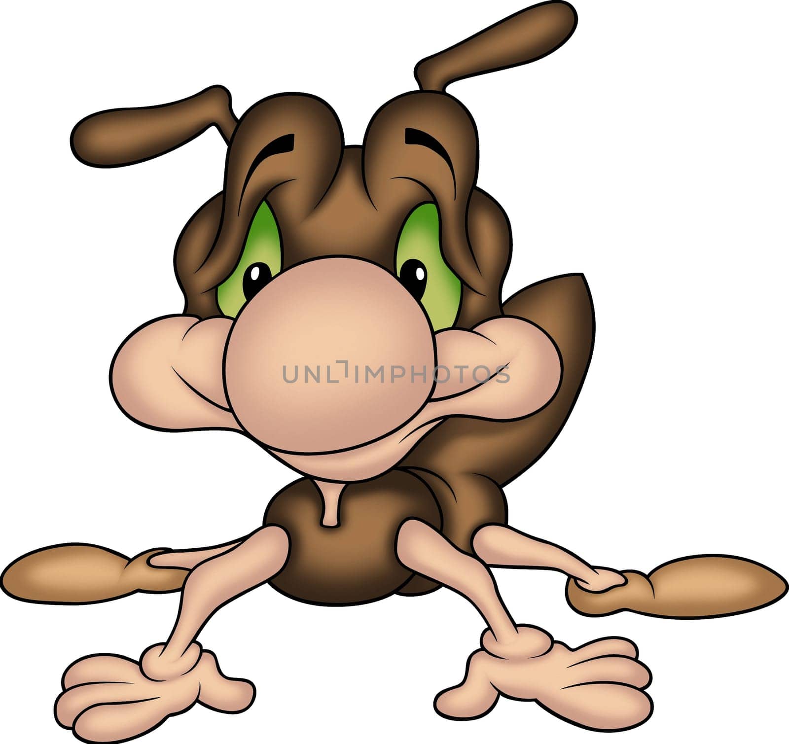 Ant 04 - High detailed and coloured illustration - Laying ant