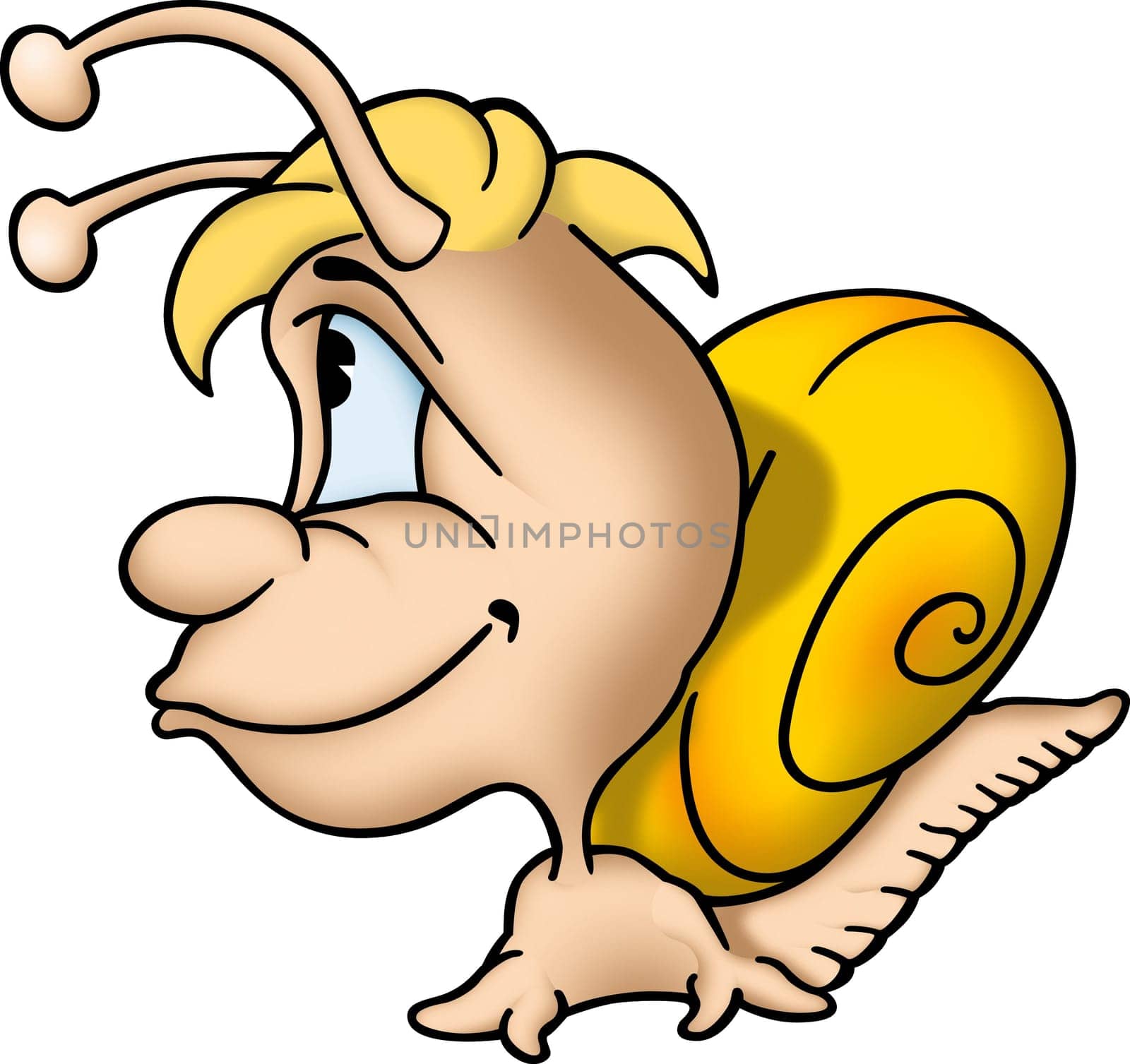Snail 03 - High detailed and coloured illustration - Clever snail