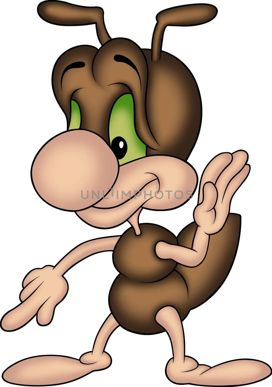 Ant 02 greetings - High detailed and coloured illustration