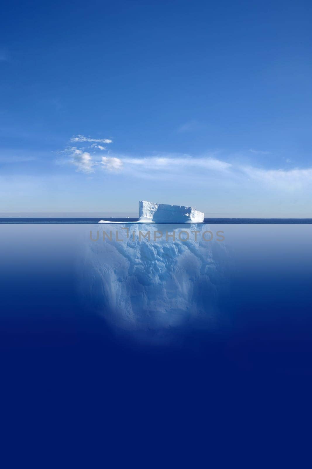 Iceberg from above and below