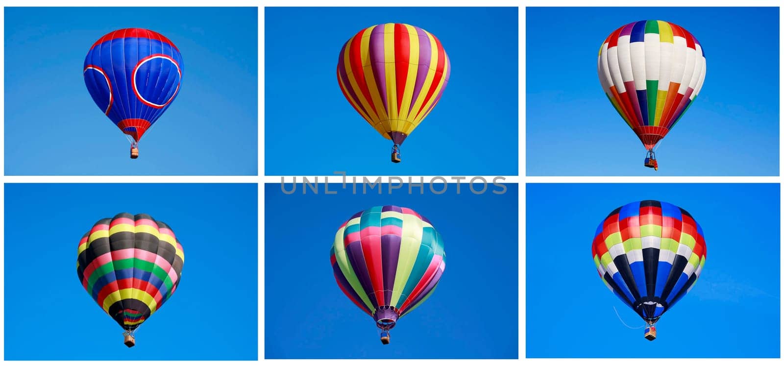 Multiple Hot Air Balloons Floating in the Sky