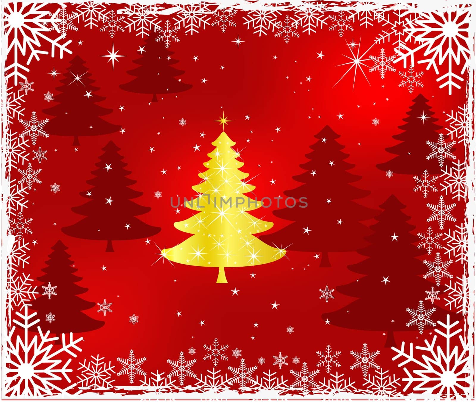 Abstract artistic winter background - vector