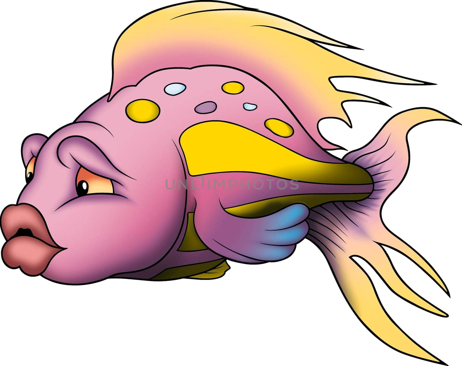 Fish 21 beauty - High detailed illustration - Beautiful coloured coral fish