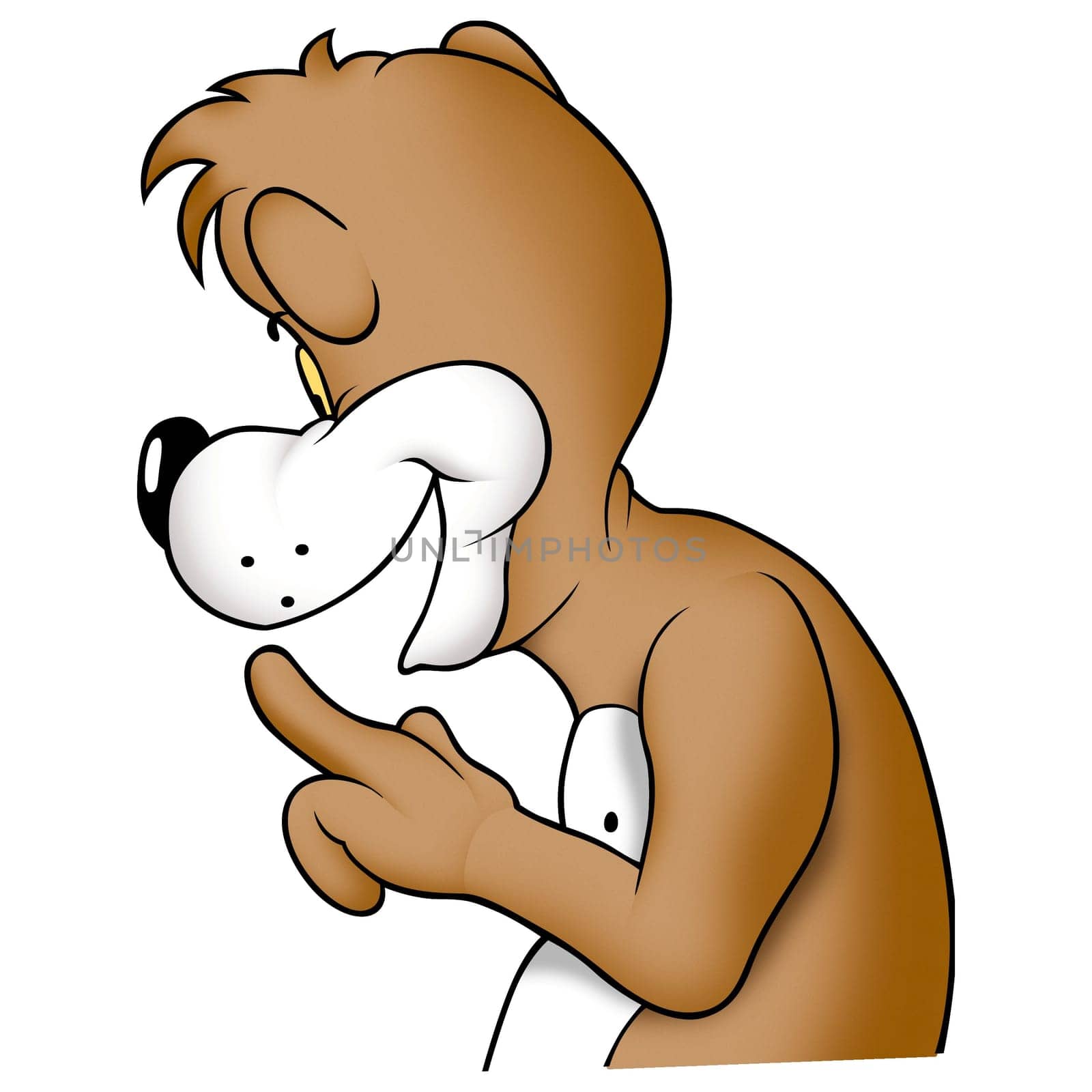 Teddy Bear 26 profile - High detailed and coloured illustration