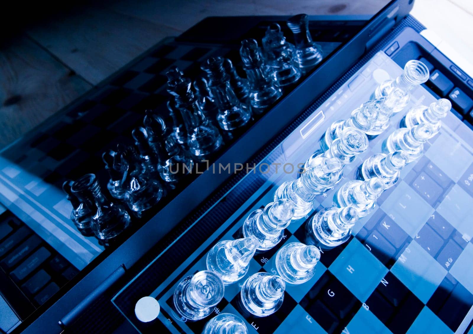 Chess - a game for two people that is played on a board with 64 black and white squares called a chessboard.
