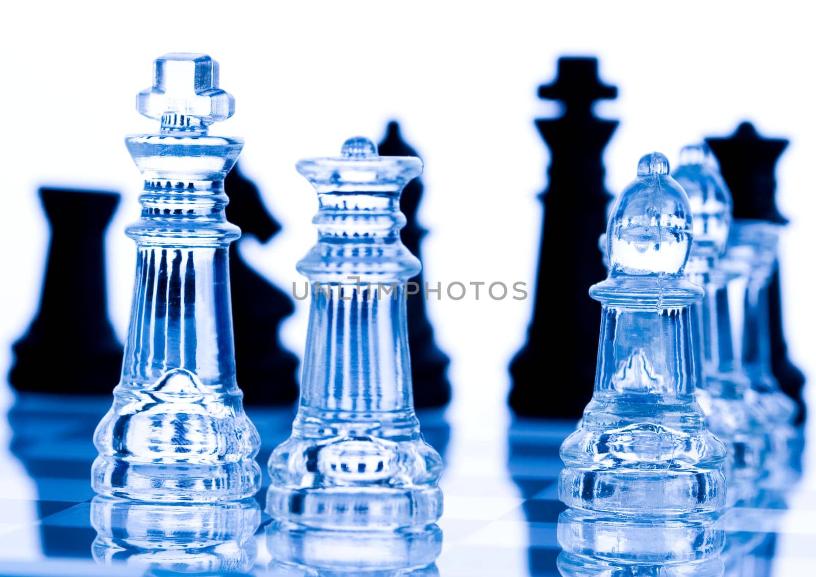 Chess - a game for two people that is played on a board with 64 black and white squares called a chessboard.