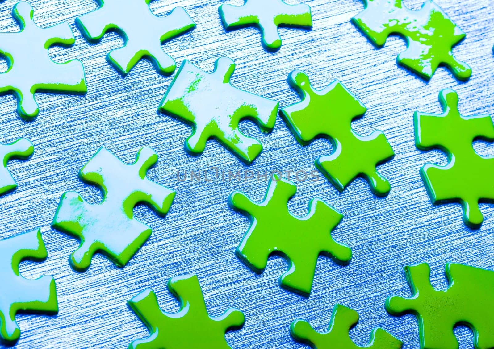 Puzzle texture on the perspective.