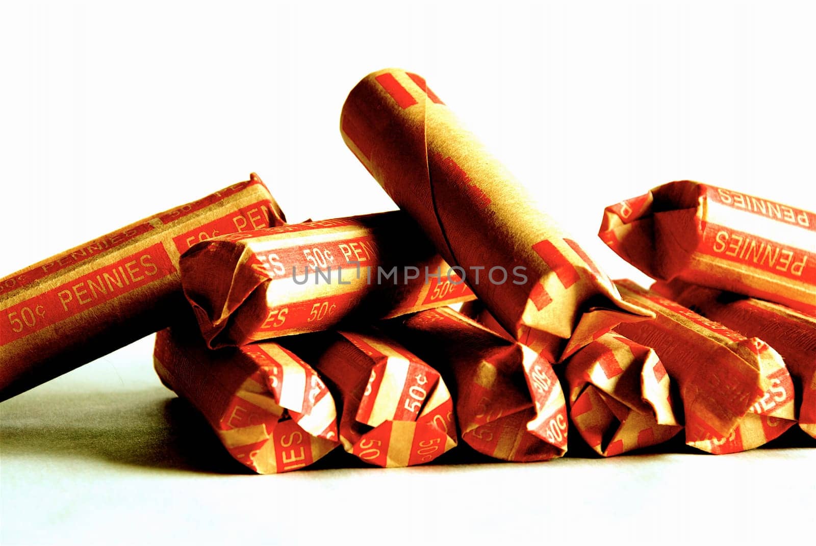 rolled coins