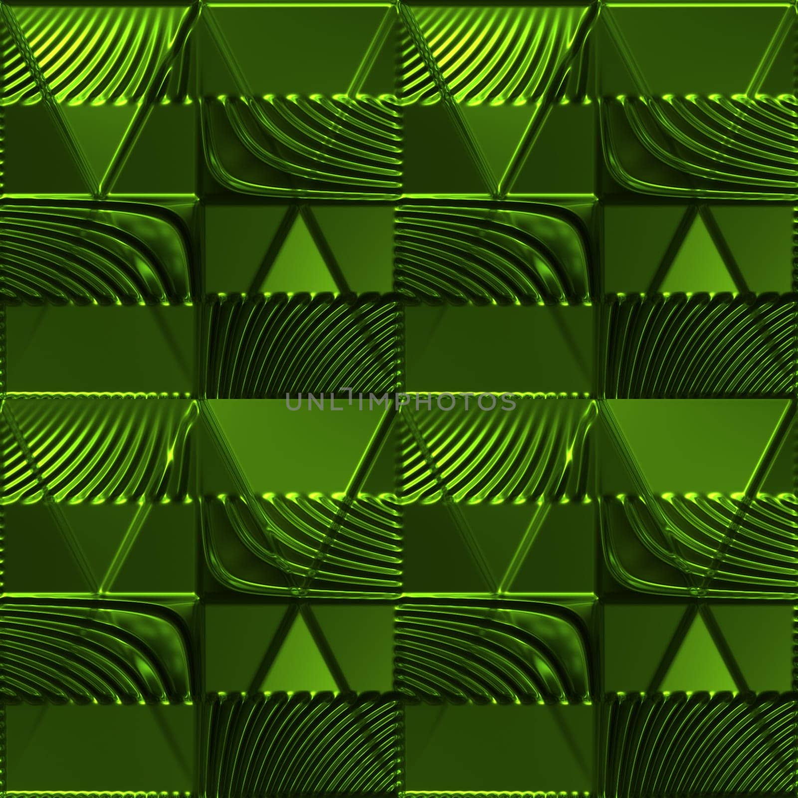 Illustration of green triangle pattern for background