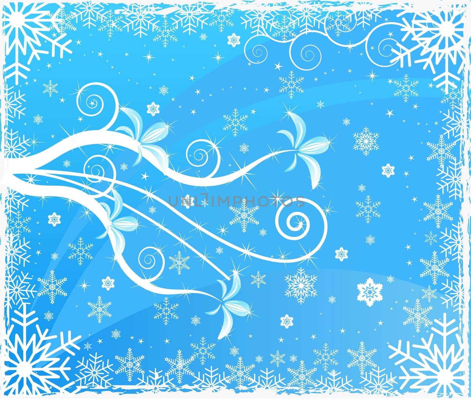 Abstract artistic winter background - vector