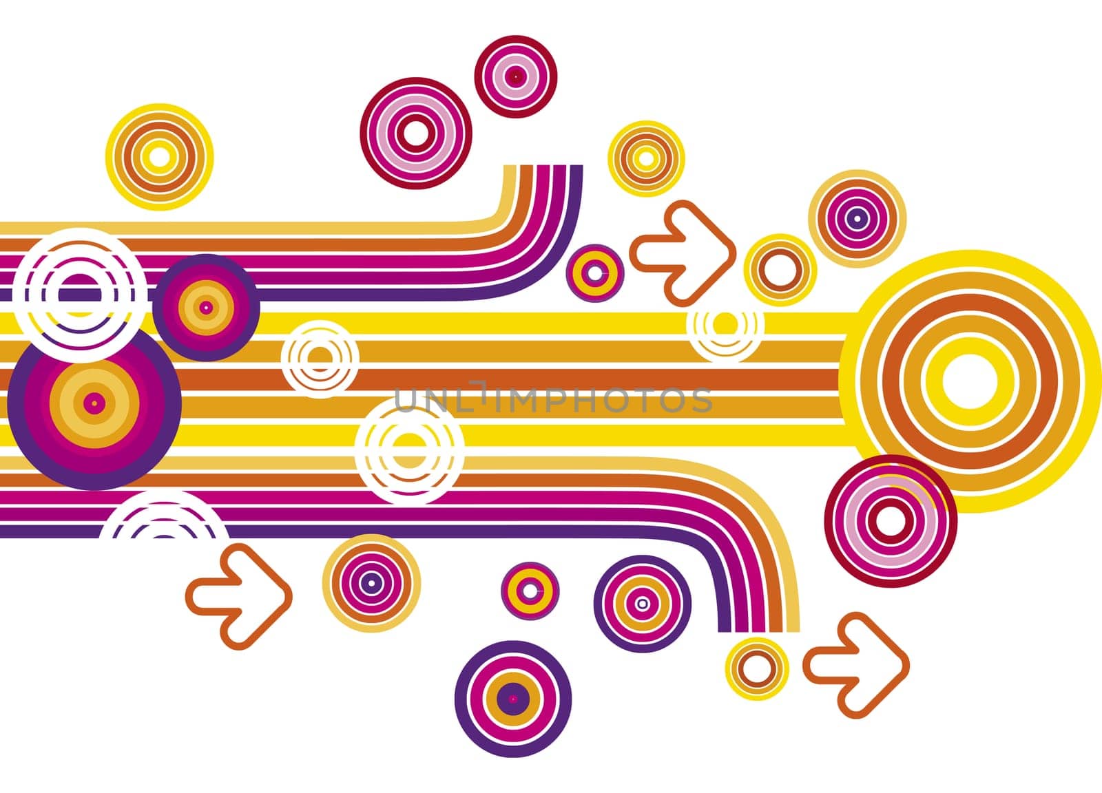 colorful circles and lines, abstract background design