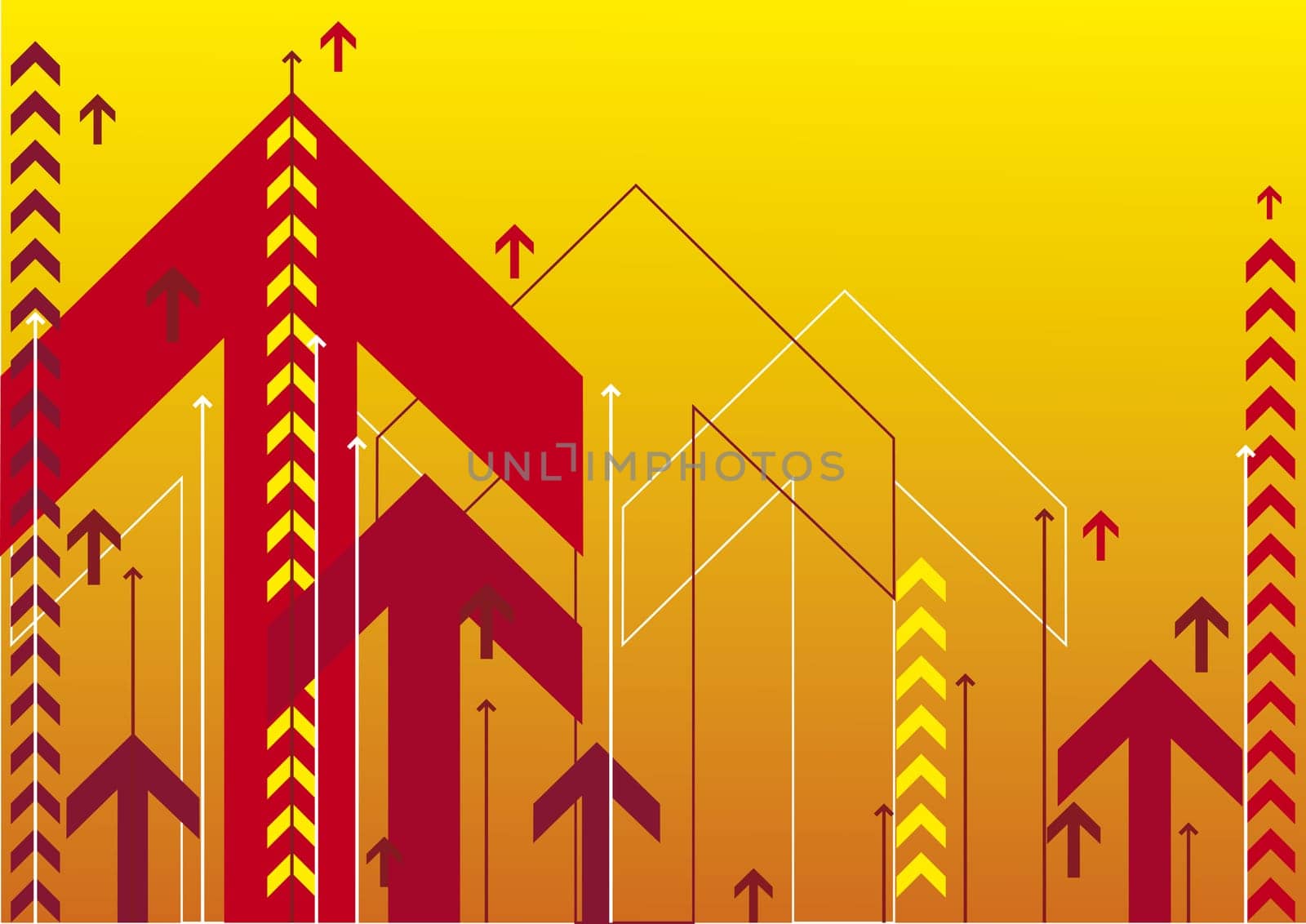 red arrows background design