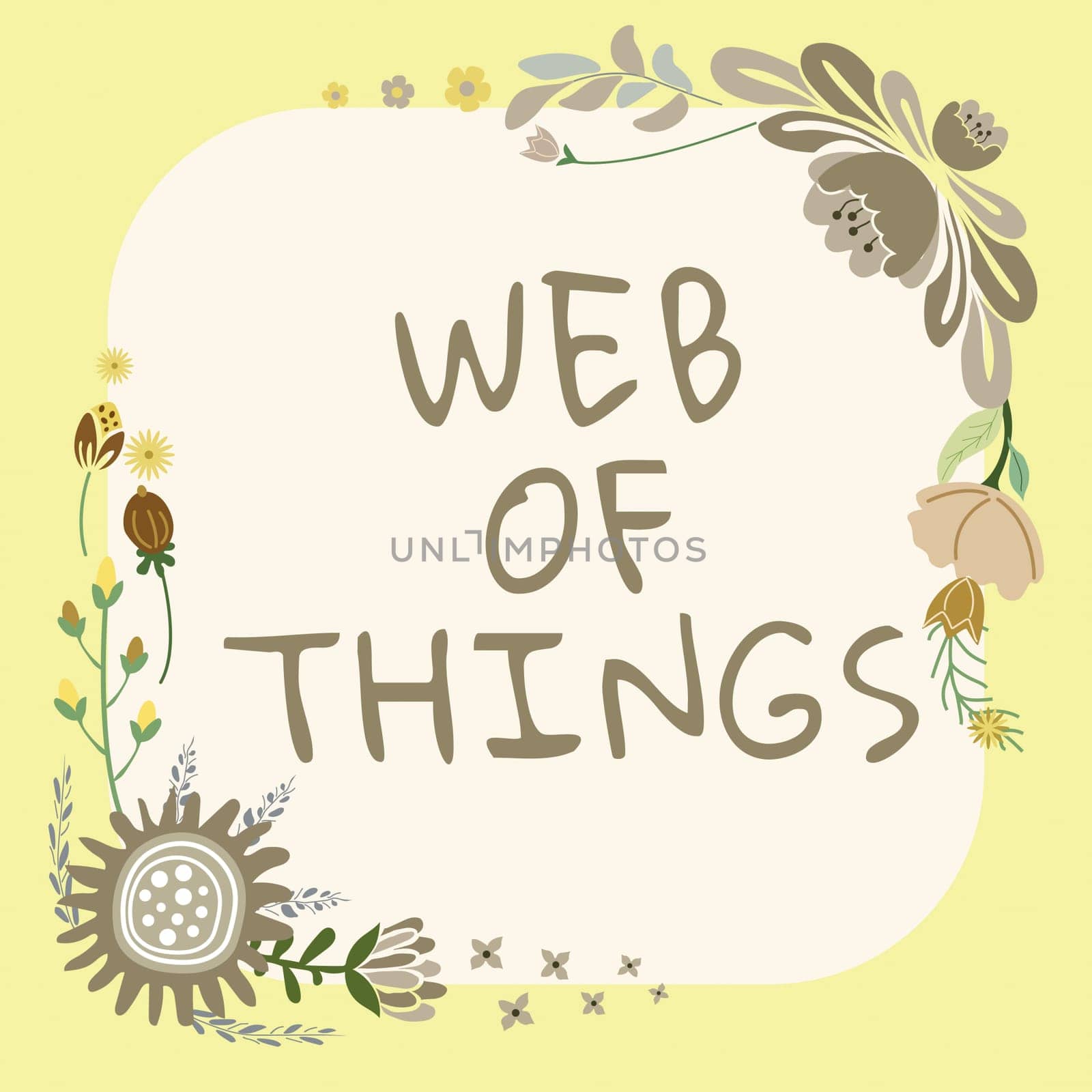 Conceptual display Web Of Things, Business showcase Internet technology online modern data service communication