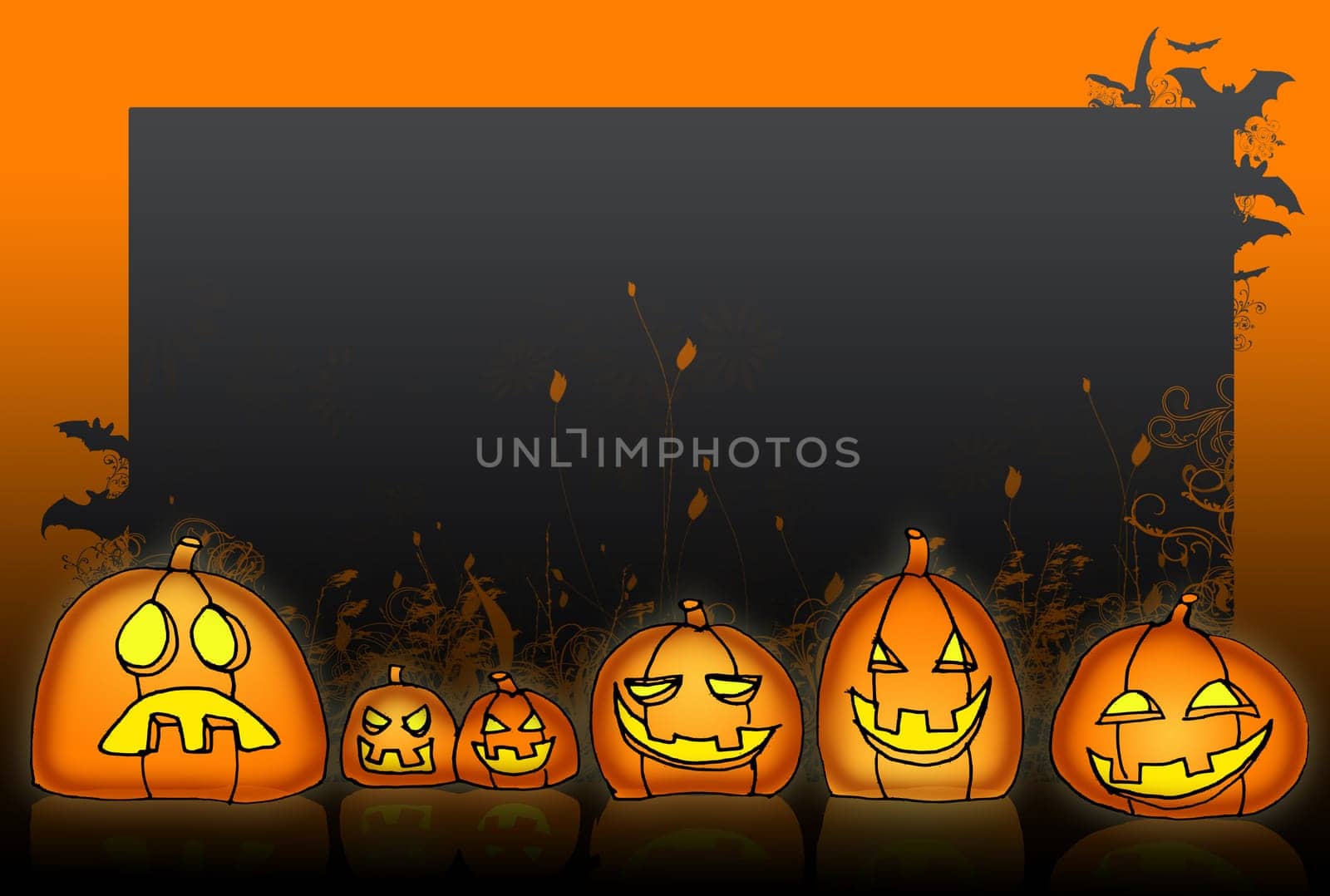 modern stylized background with lot of copy space for halloween message