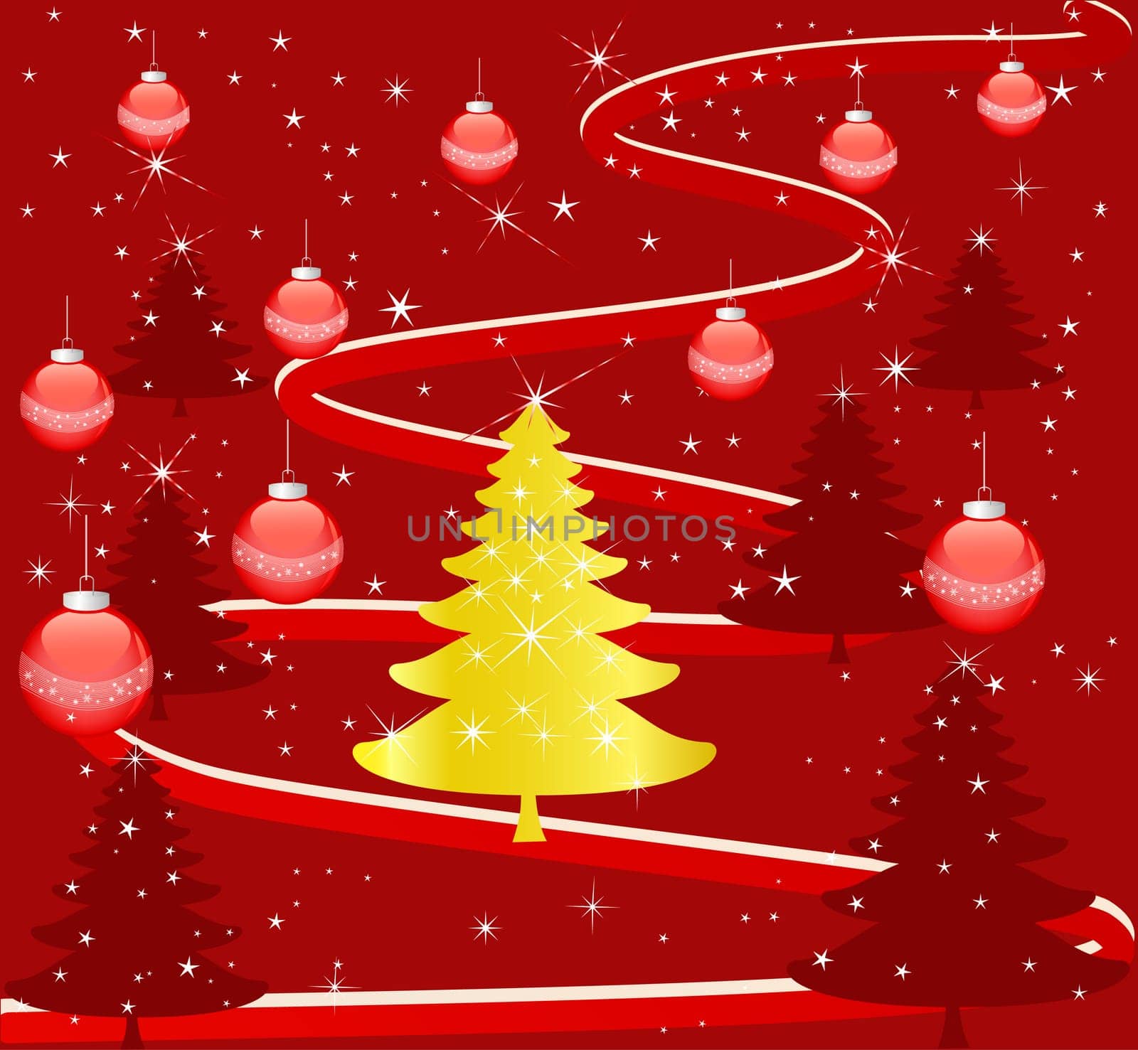 Abstract artistic winter background - vector