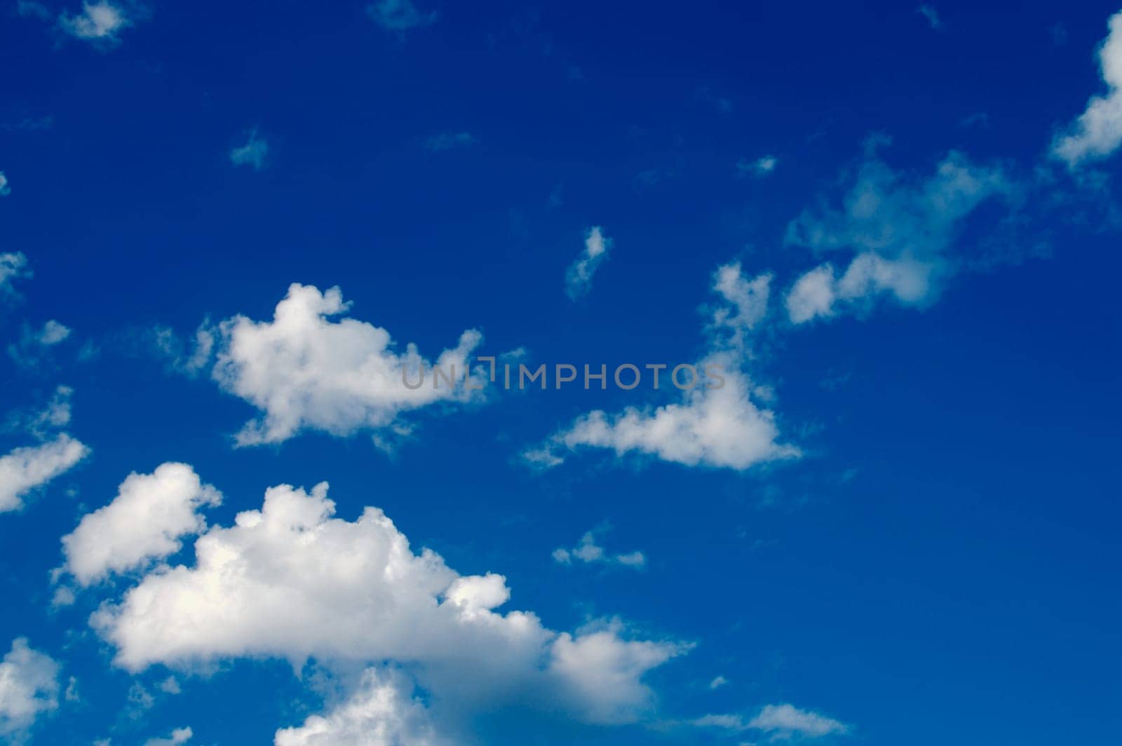 Beautiful clouds on a deep blue sky.