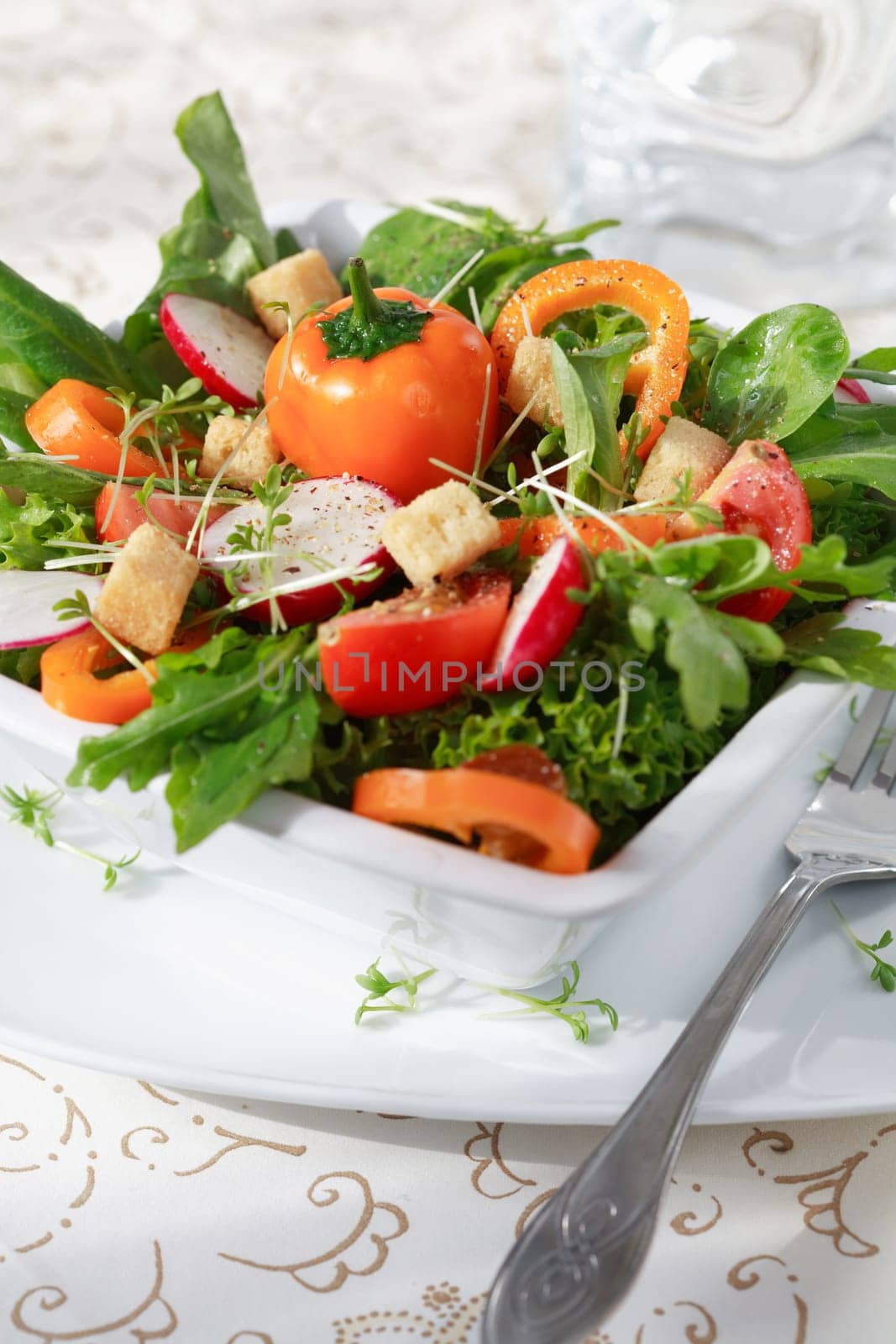 Delicious healthy salad with low calorie