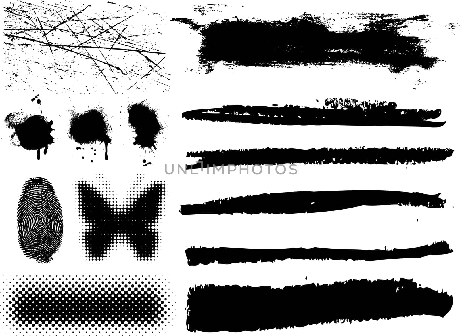 Various grunge design elements