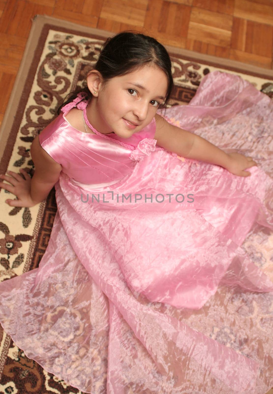 Sight of the nice girl in a pink dress