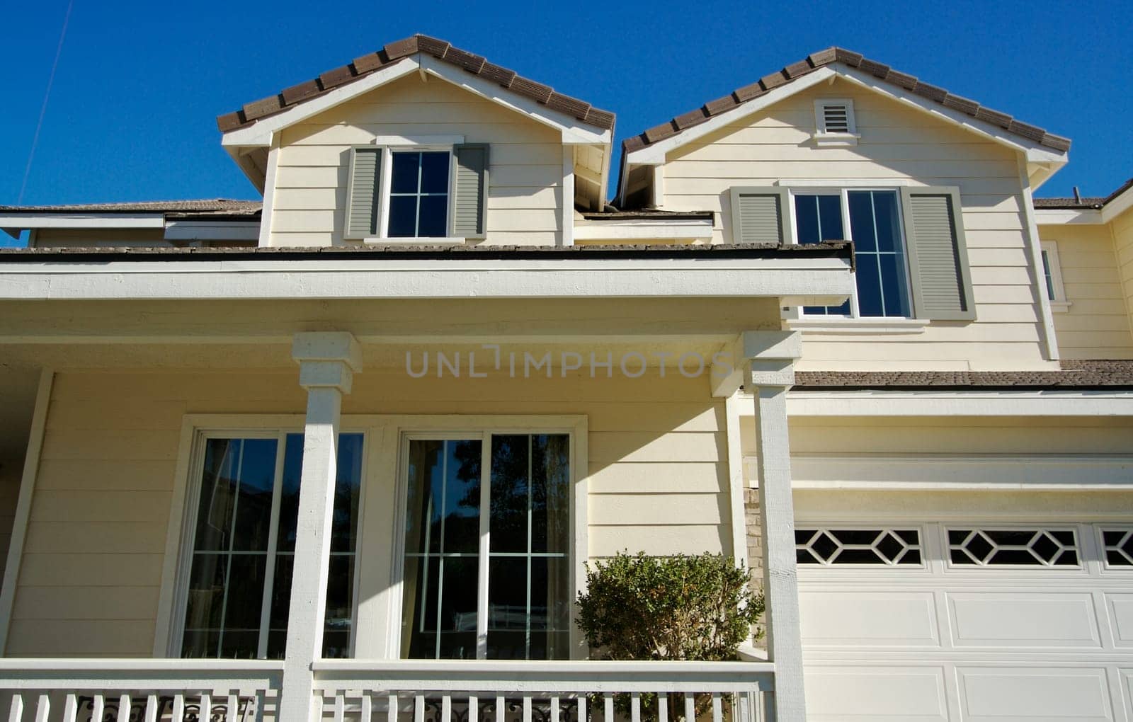 Abstract of New Home Construction, Windows & Porch.
