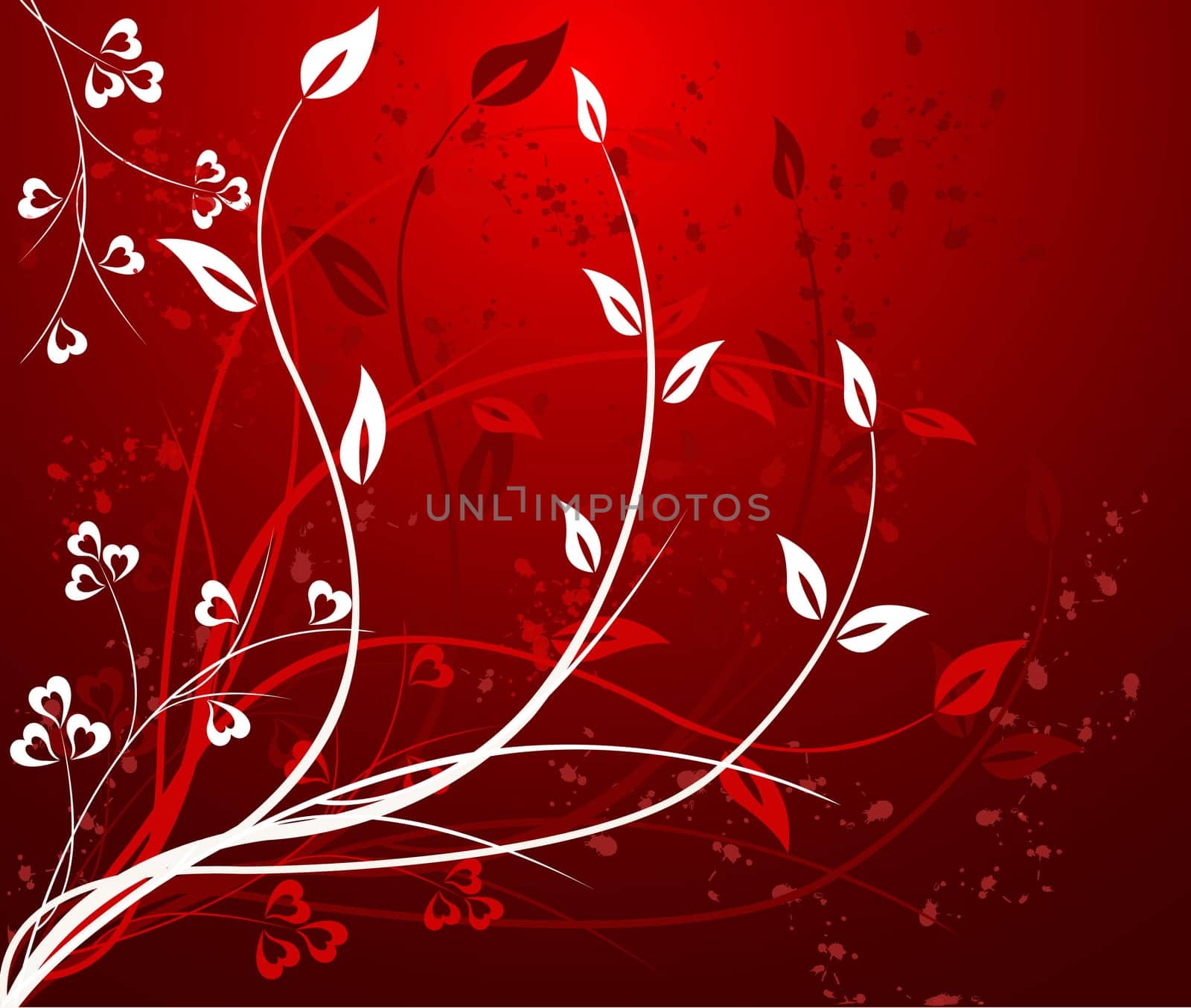 Abstract floral  background - decor design illustration