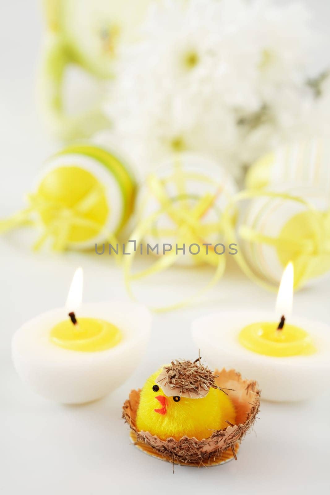 Easter detail with Easter eggs or spring motive