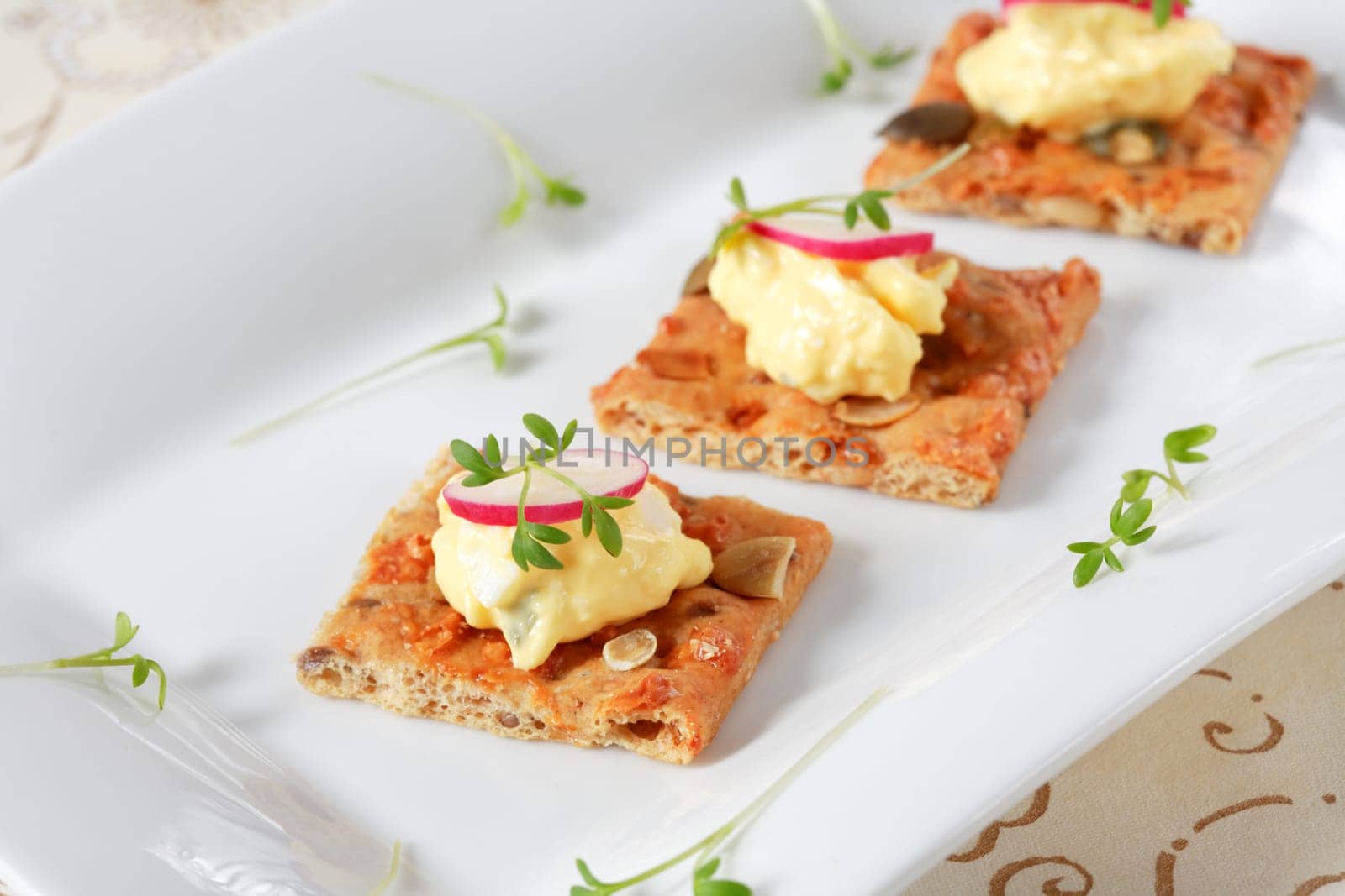 Delicious small snack as appetizer