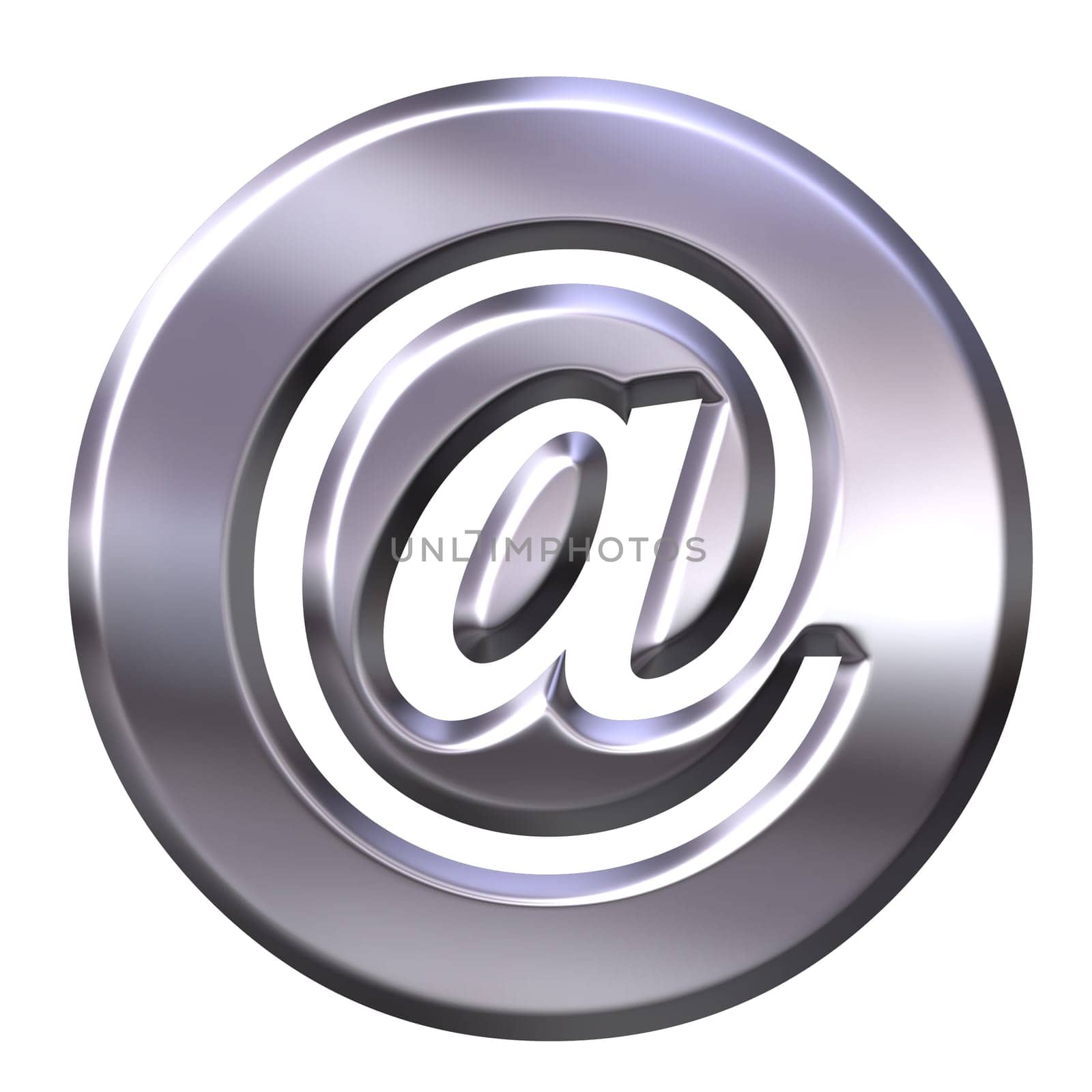 3D Silver Framed Email Symbol