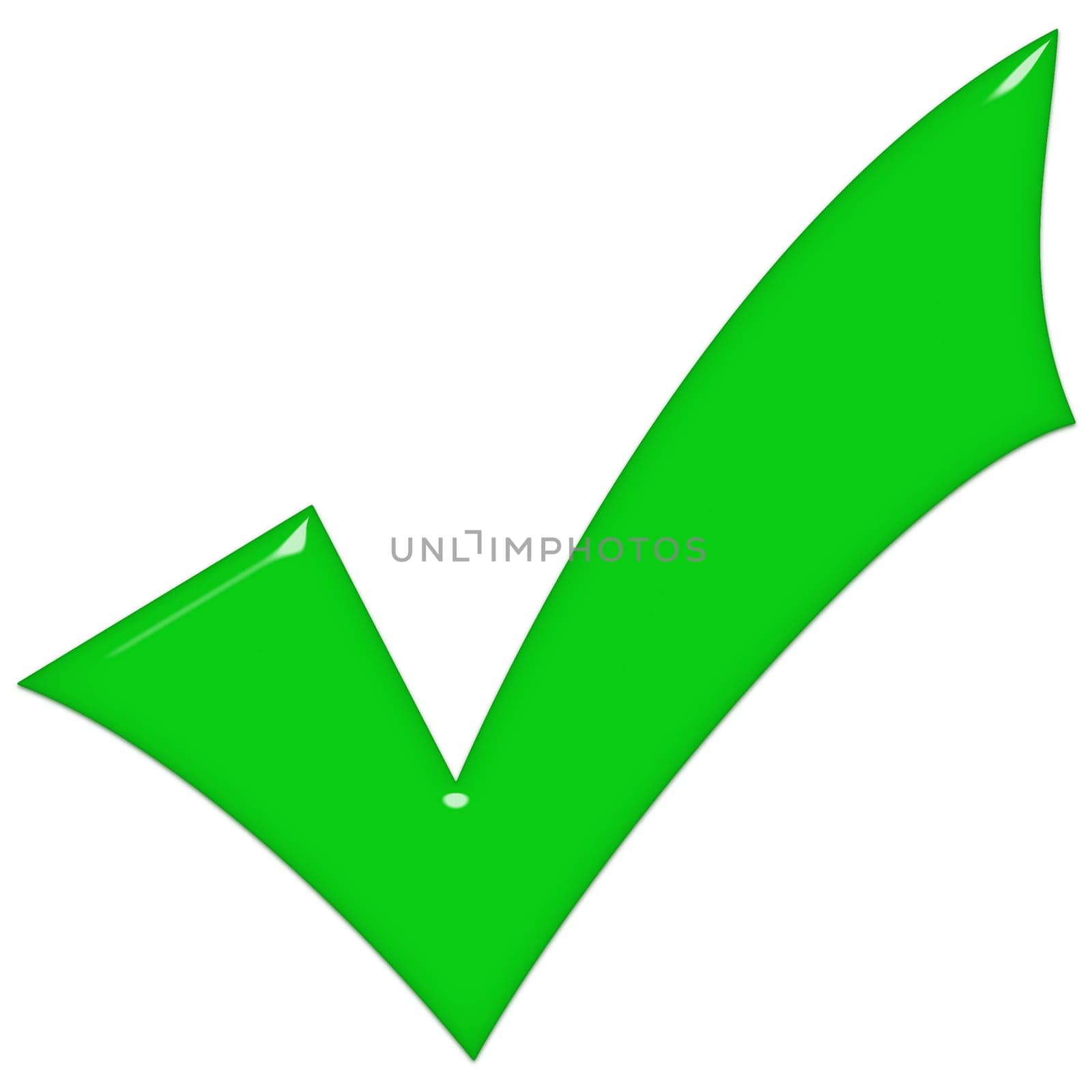 3D Green Glass Tick