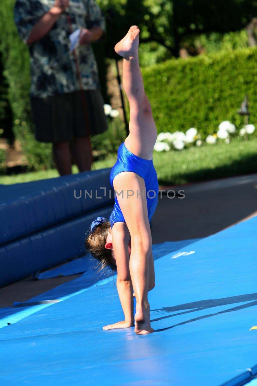 Girl at summer gymnastic camp