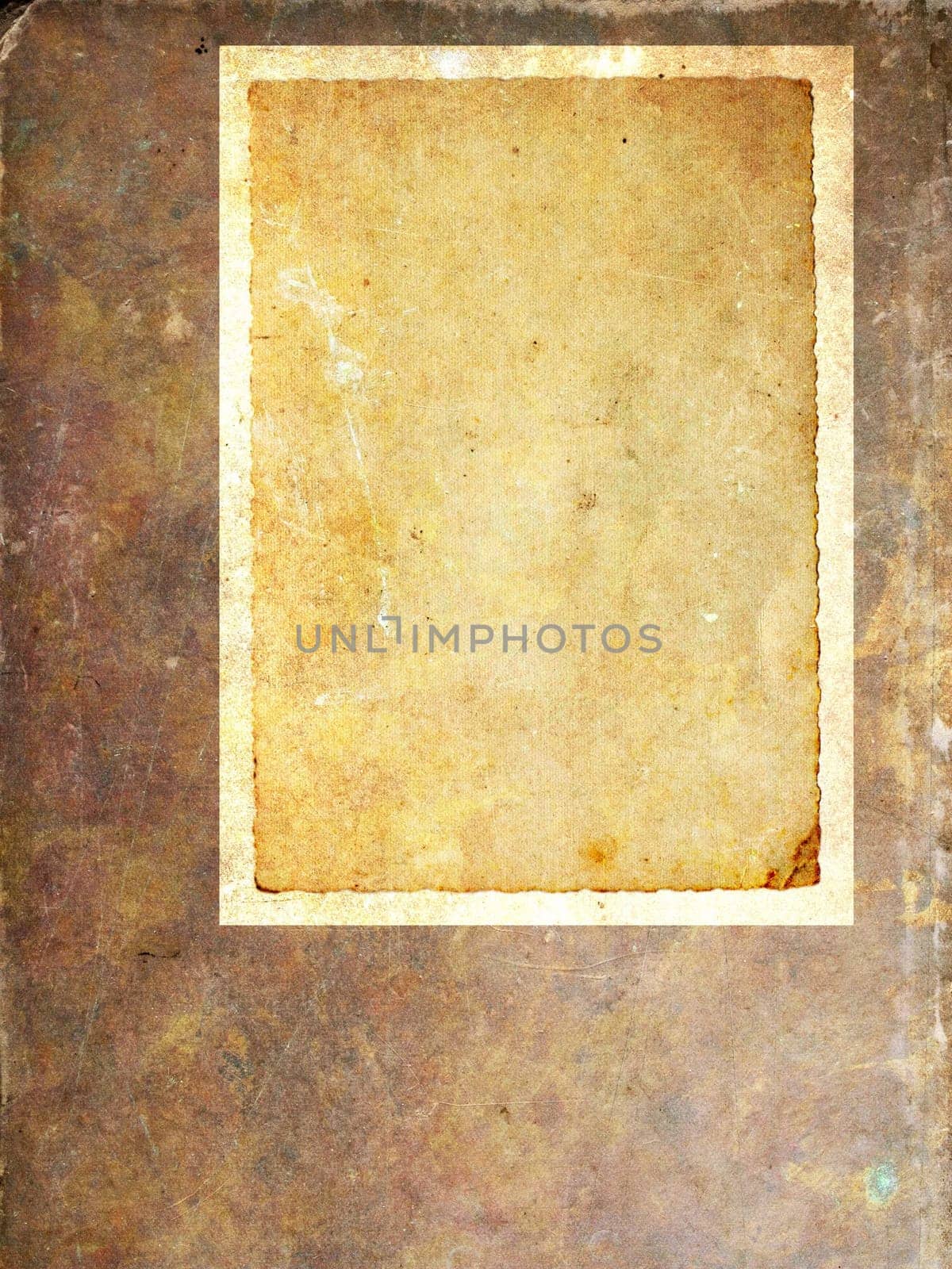Blank vintage paper parchment in sepia tone