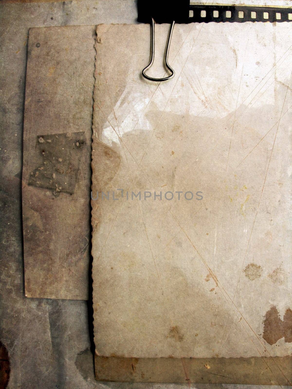 Blank vintage paper parchment in sepia tone