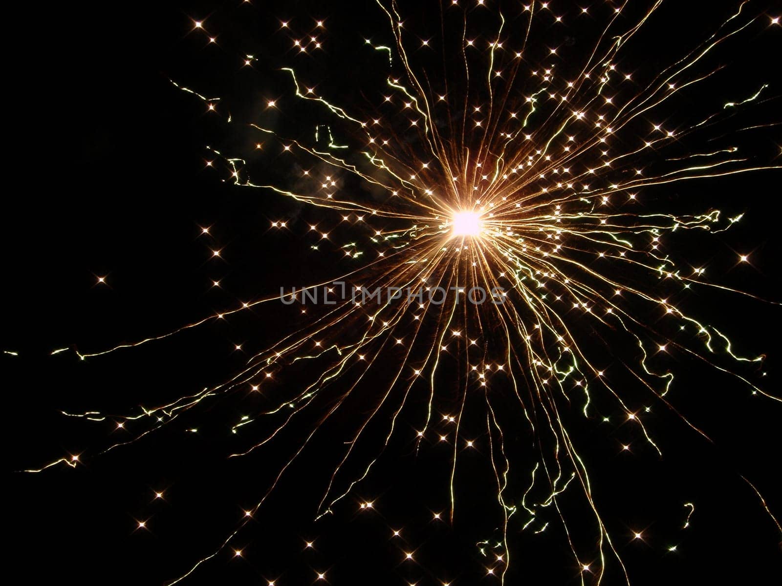 white fireworks explosion on black sky