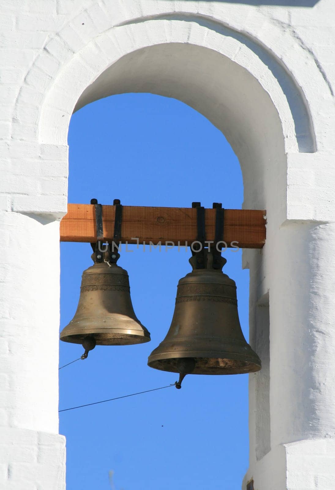 Bell tower of an ancient russian church