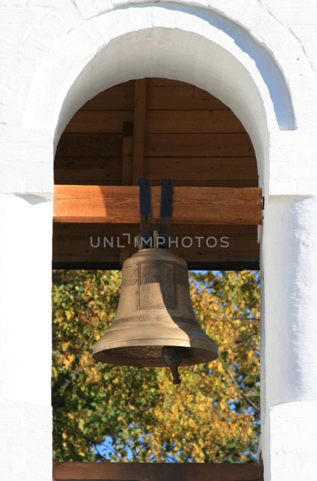 Bell tower of an ancient russian church