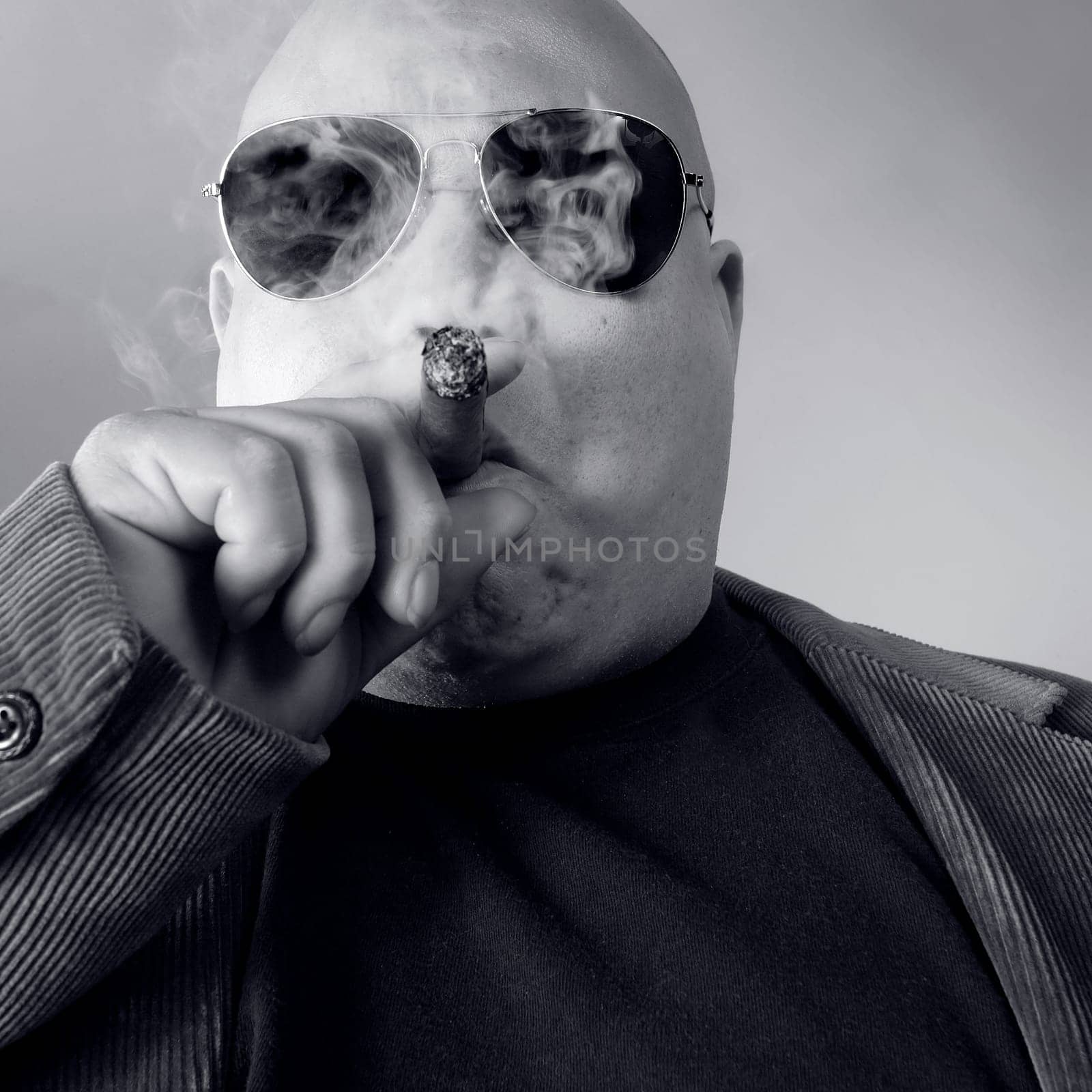 The big Boss, Head Honcho, Top Dog...  An image of the Man in charge, smoking a cigar.