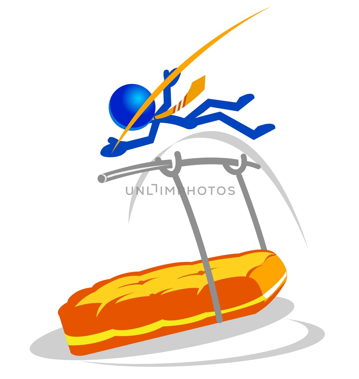 VectoriIllustration of a tiny businessman  surmount difficulties. Fits on a lot of concepts.