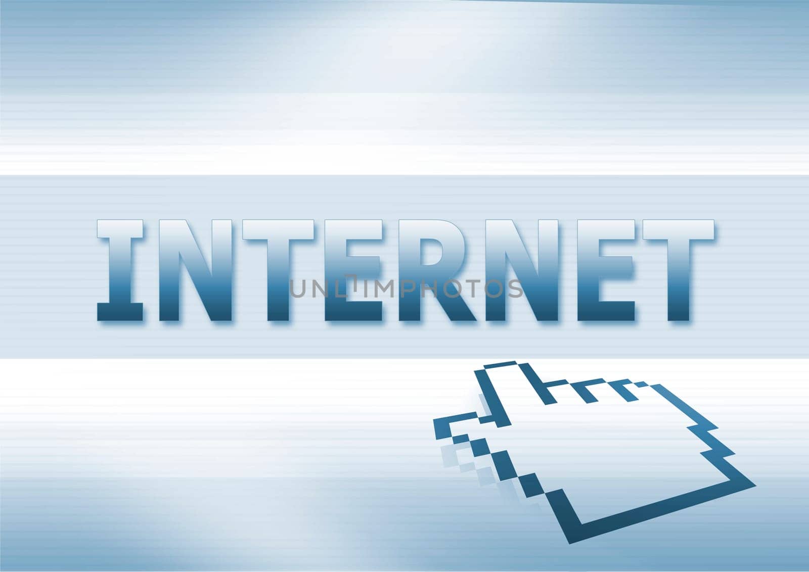 internet and hand icon