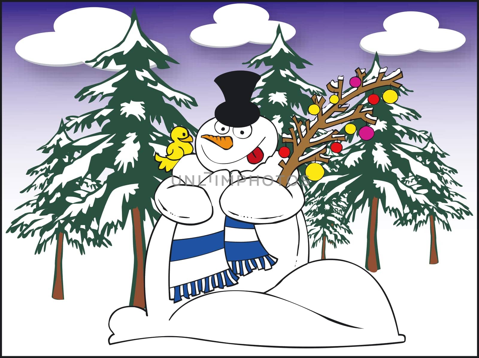 Illustration of an Snowman