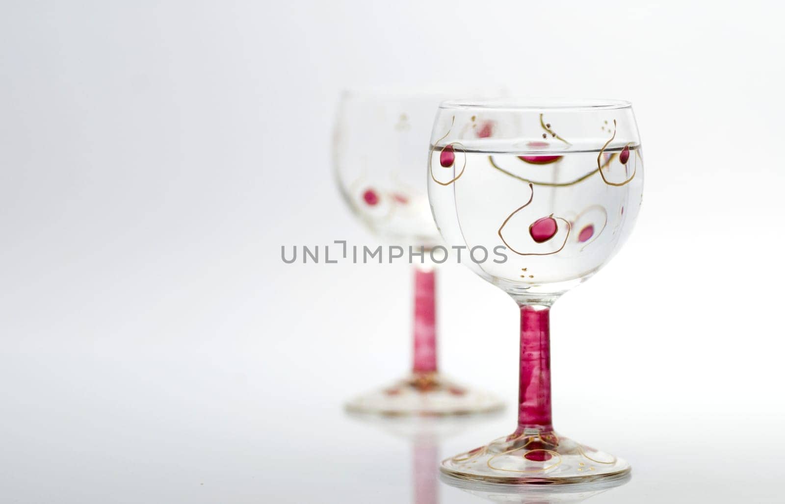 drinking water glass - studio shot